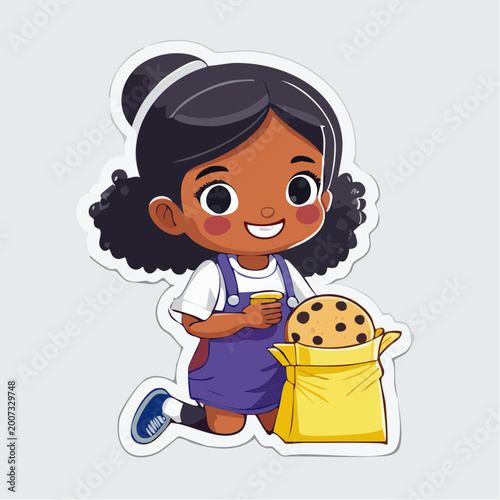 Cute Girl with Cookies