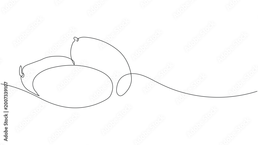 Obraz premium Minimalist Continuous One-Line Drawing of Two Whole Mangoes and one Mango Half. Summer fruit vector line art. 