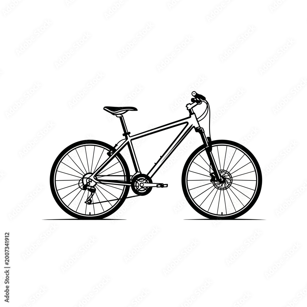 Fototapeta premium Mountain Bike Illustration