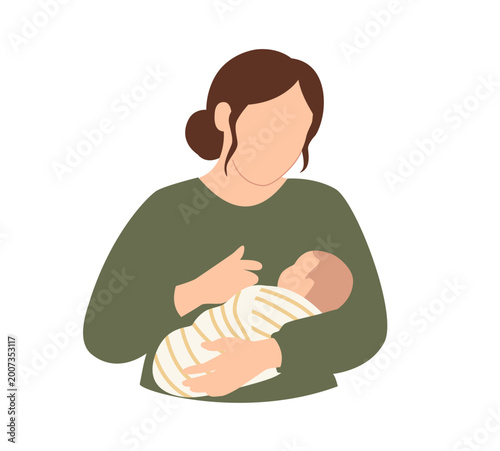 Mother Holding Newborn Baby