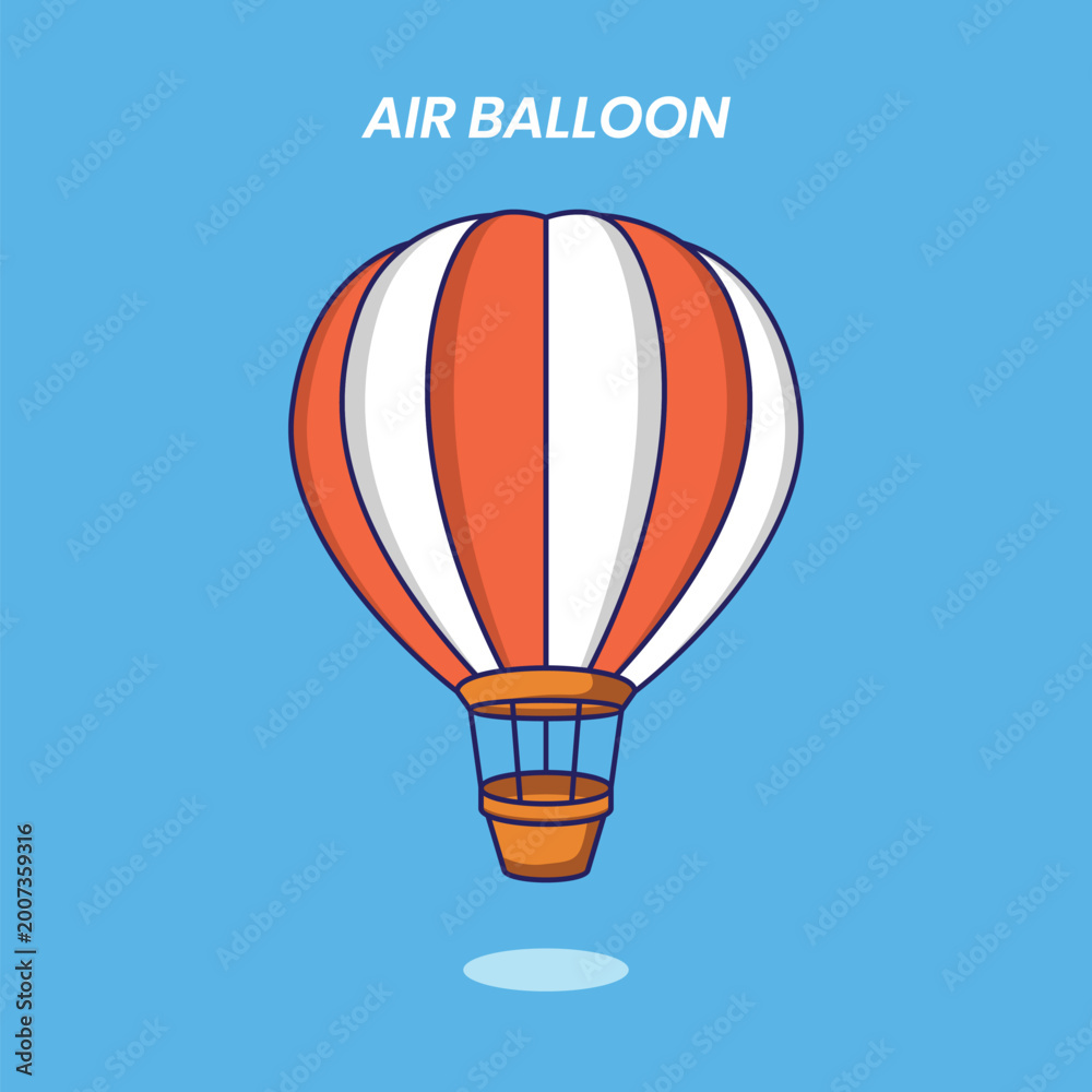 Fototapeta premium Cool and modern hot air balloon vector 