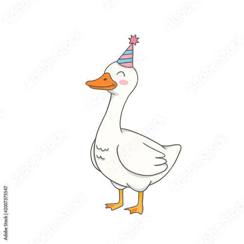 Birthday Theme Silly Goose clip art Illustration