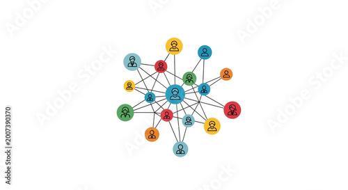 Connected People Network - Social Connection, Community, Teamwork, Global Communication