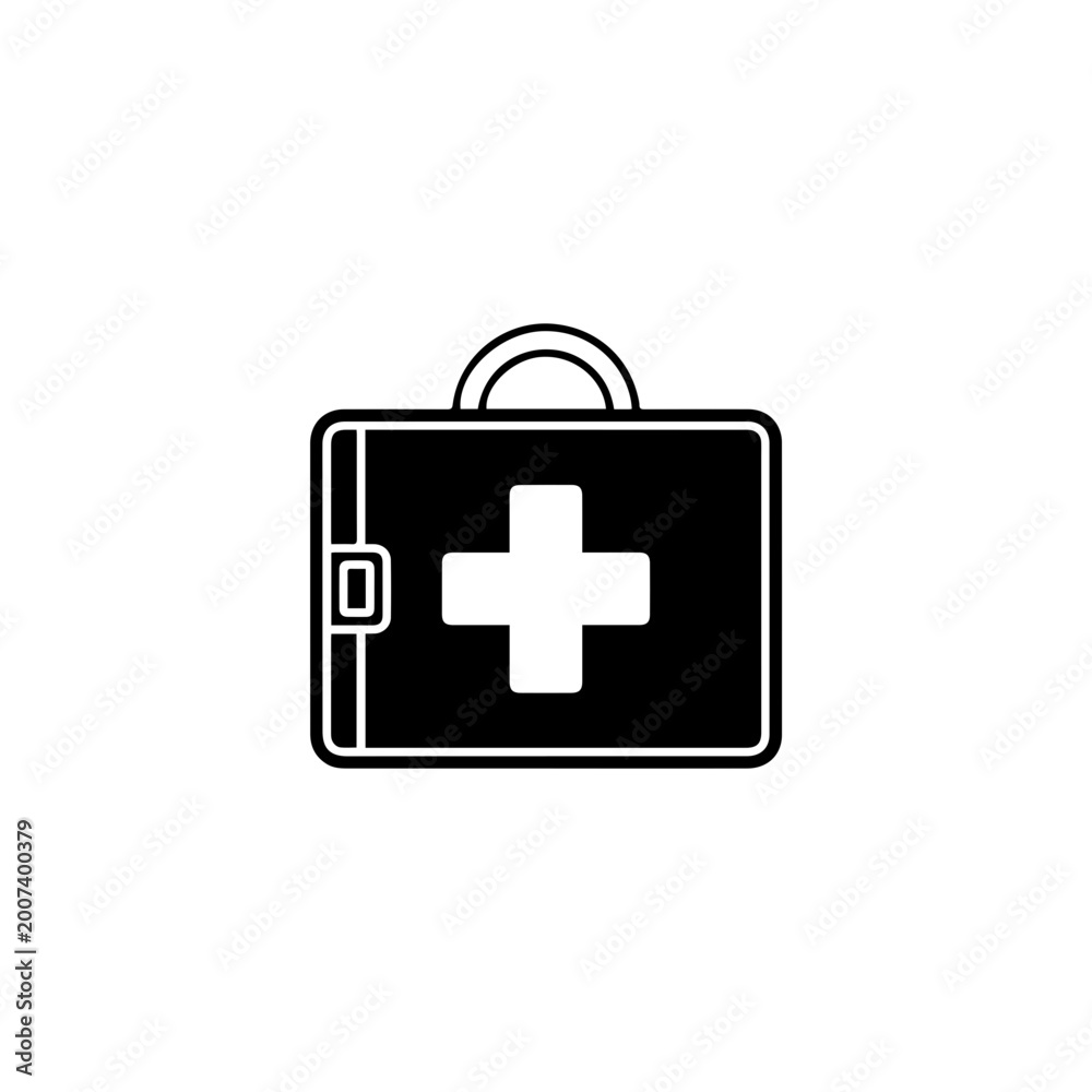 Fototapeta premium First Aid Kit Icon - Medical Emergency Care Symbol