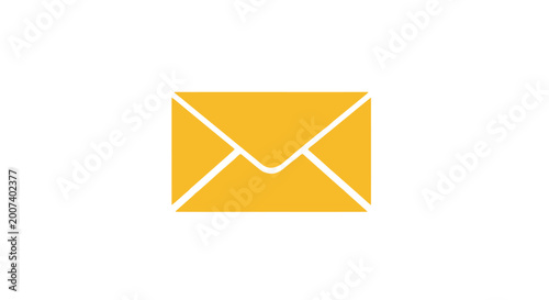 Tableau sur toile Yellow Envelope Icon Symbol Mail.