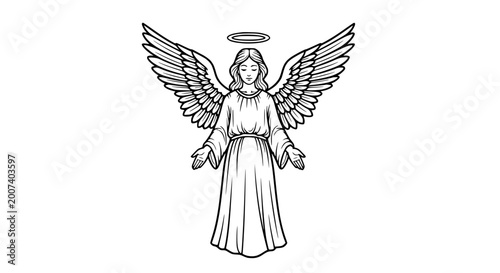 Fotografie Angel Wings Halo Drawing Illustration