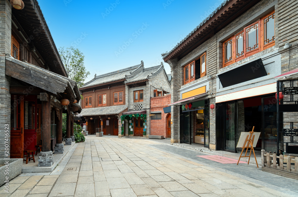 Fototapeta premium Hutong in the old city, Luoyang, Henan, China.