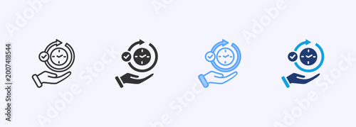 Canvastavla Convenience Icon Set Color Multiple Style Collection Illustration