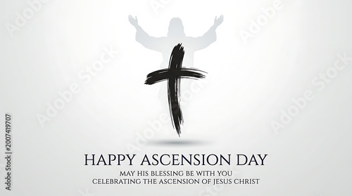 Happy Ascension Day Celebrating the Ascension of Jesus Christ with Blessings christianity
