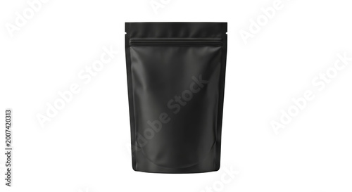Cuadro en lienzo Matte black stand up pouch bag mockup