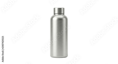 Quadro su tela Brushed silver stainless steel water bottle mockup