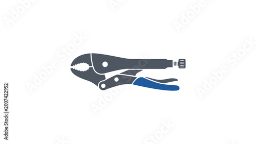 Bild auf Leinwand Professional flat vector icon of a vise grip tool on white background