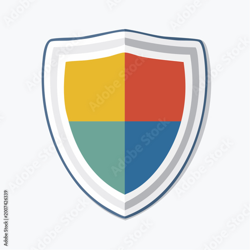 Free Download Shield Icon with Four Color Quadrants - GFXLoad