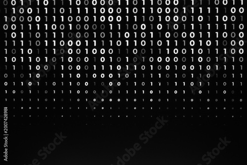binary code on digital for background