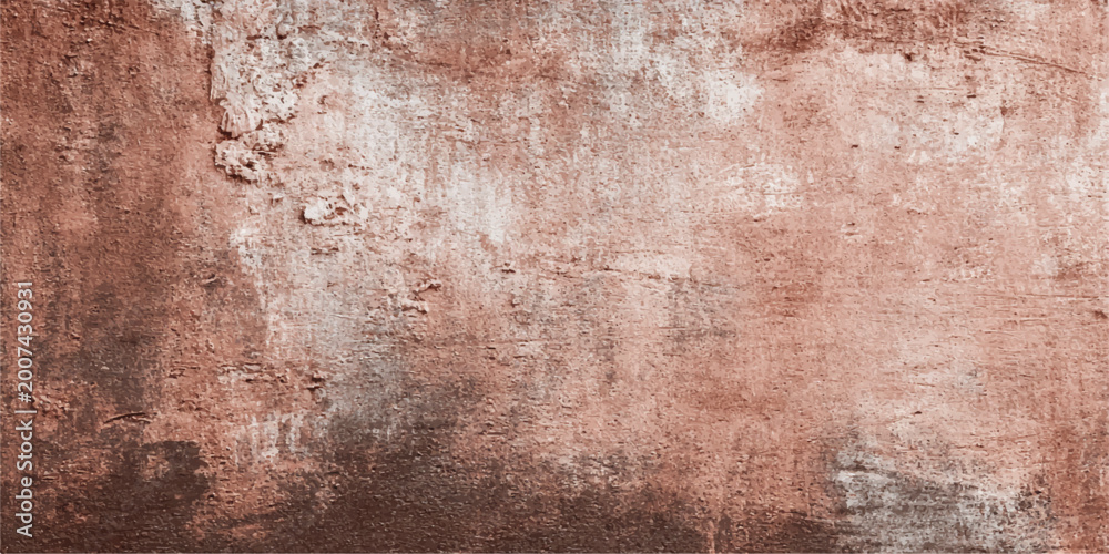 Fototapeta premium A vintage grungy texture of old rusty metal with an aged brown paint pattern on a rough weathered surface for a dirty grunge backdrop
