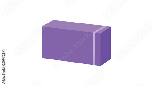 Premium yoga block vector icon illustration designed for fitness and wellness. Minimalist flat design representing foam brick equipment used in pilates, stretching, and meditation for health goals.