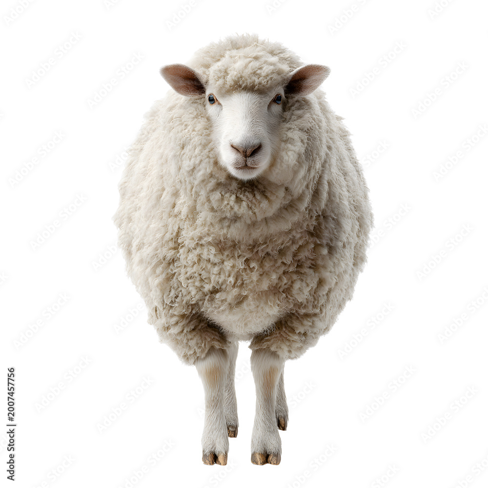 Fototapeta premium Sheep isolated on white background