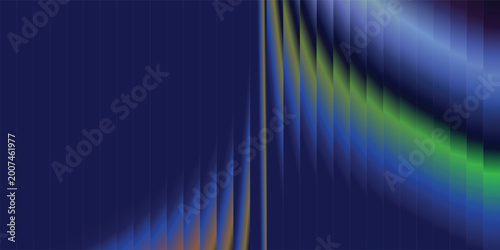 Vibrant abstract design with blue green and orange hues on a dark background