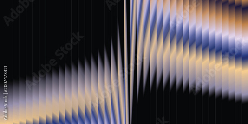 Vibrant abstract design with gradient lines on black background