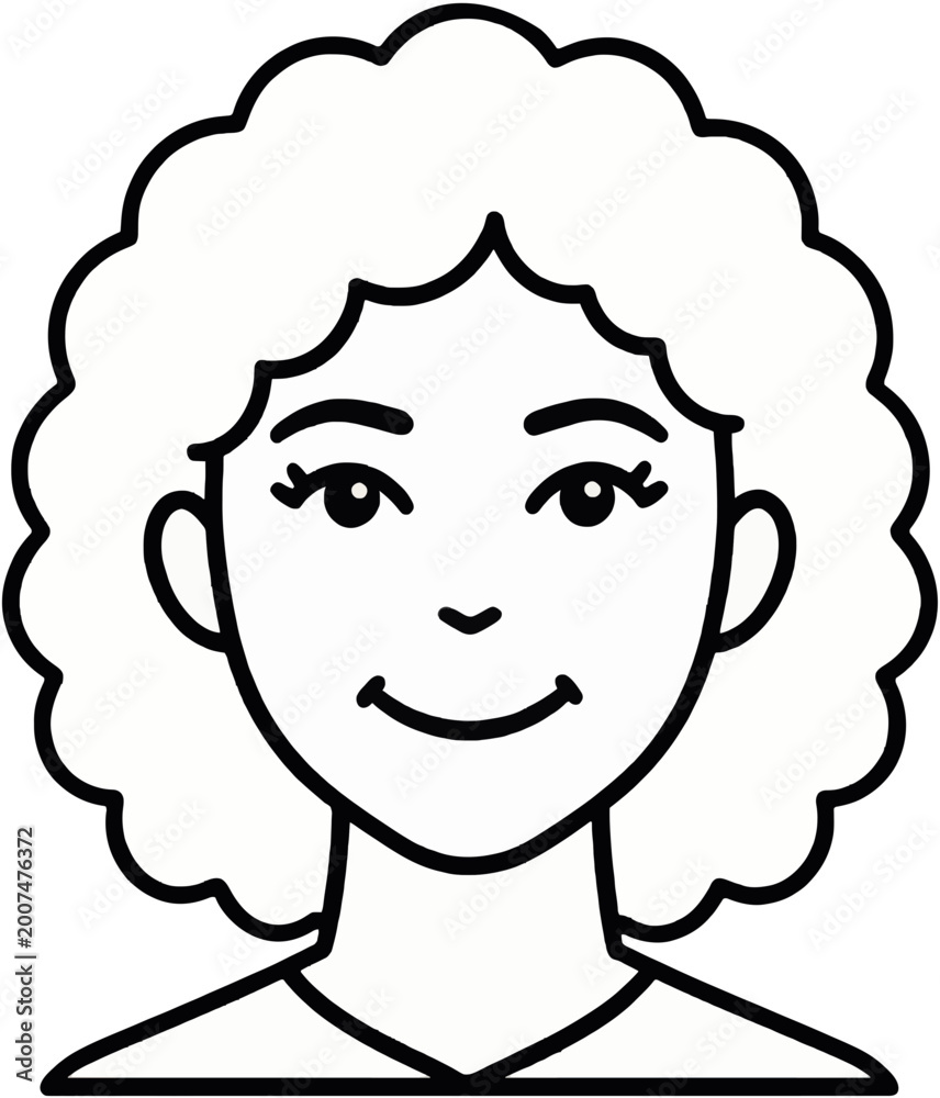 Fototapeta premium Profile User Silhouette Line Art Icon for Modern App Design