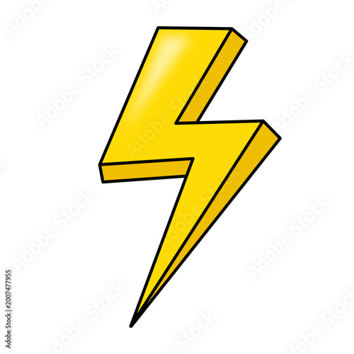 Yellow Lightning Bolt Illustration