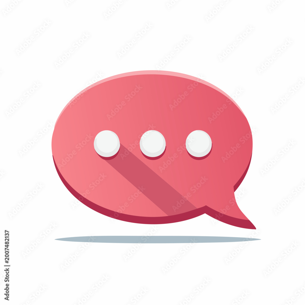Fototapeta premium Speech Bubble Icon with Ellipsis