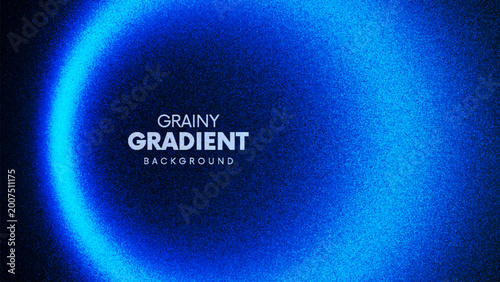 Bild auf Leinwand Vibrant circular grainy gradient with deep blue glowing light created from thousands of individual dots