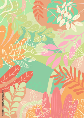 Design banner flower spring background with beautiful.
