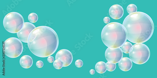 Soap bubbles. Abstract pattern. Delicate pastel colors, transparent texture, suitable for children's designs, greeting cards, 