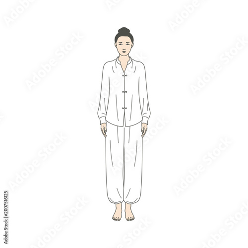 Baduanjin qigong neutral standing pose