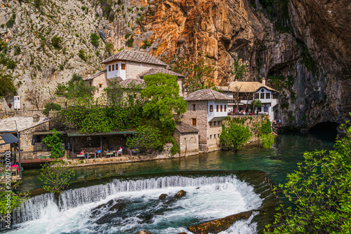 Buna river and the Blagaj Tekija.