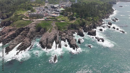 東尋坊の断崖絶壁　福井県