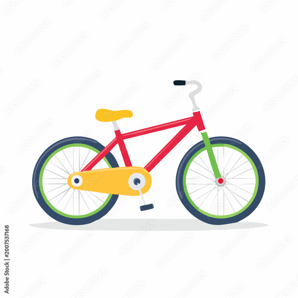 Fototapeta premium Red Bicycle Illustration