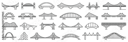 Fényképezés Architectural Marvels: A diverse collection of bridge designs, offering a glimpse into engineering
