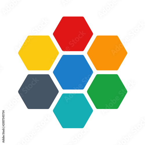 Colorful Hexagons Forming a Central Pattern Free Download Colorful Hexagons Forming a Central Pattern - GFXLoad