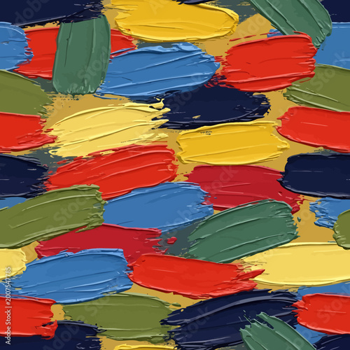 Colorful Brush Strokes Art Pattern.