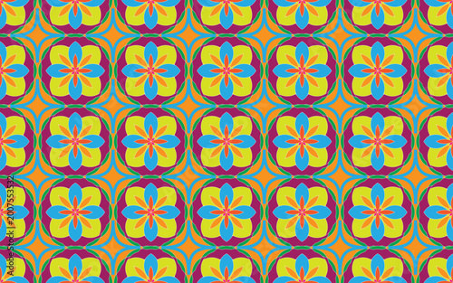 Aztec ethnic background design vector with a seamless pattern. Traditional motifs are illustrated. Element of a seamless pattern template