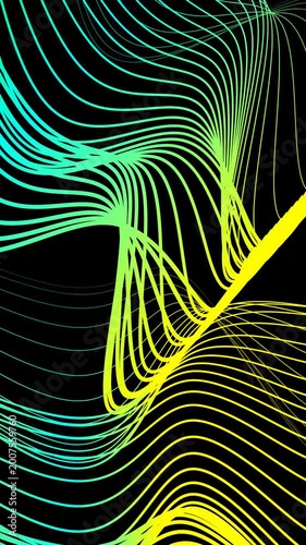 Abstract Vertical Waving Lines Digital Motion Graphic Animation for Corporate Presentations and Modern Technology Backgrounds Displaying Dynamic Data Flow and Creative Visual Effects