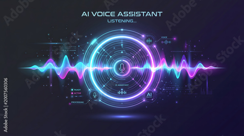 Voice Assistant Technology with Sound Wave and Network Connections