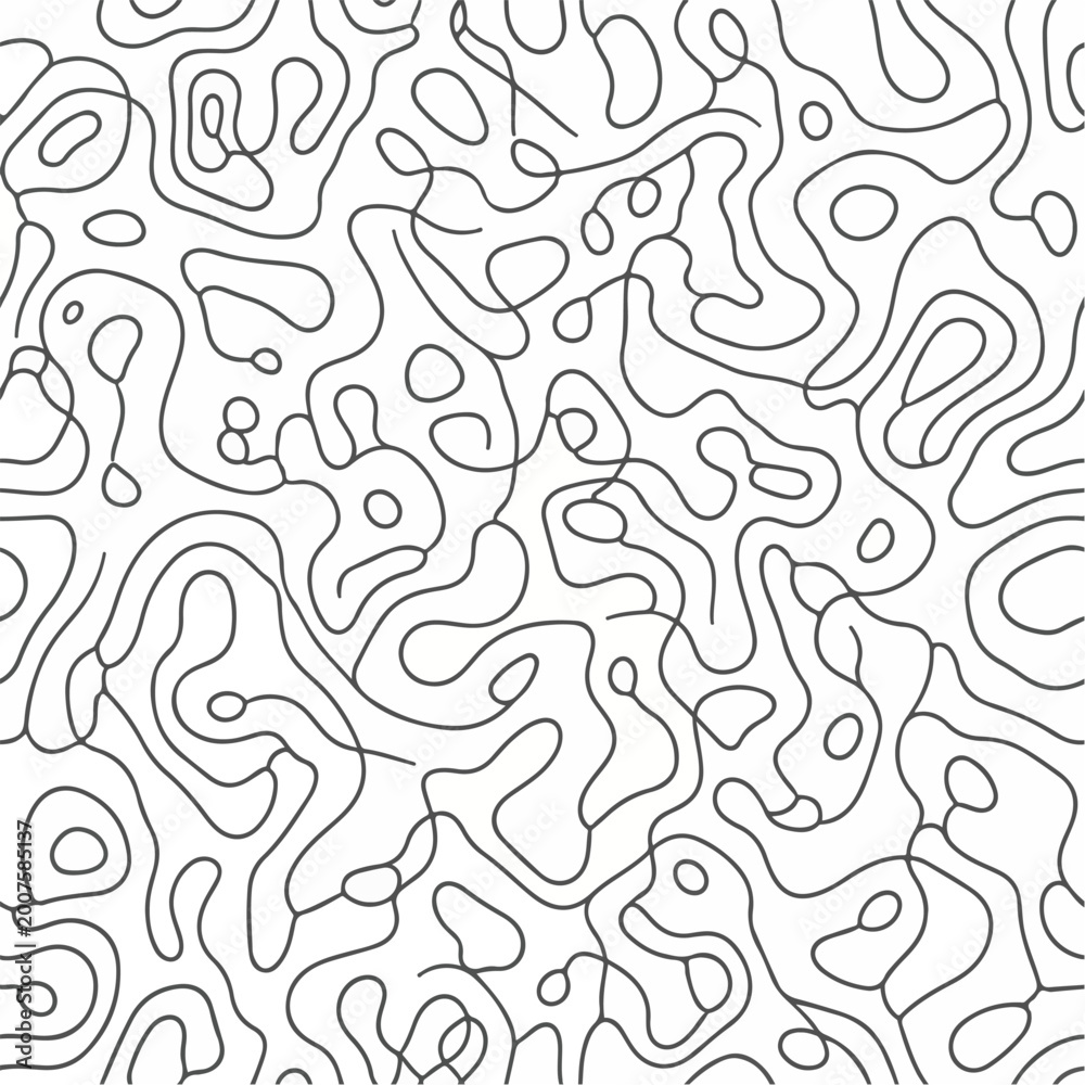 Fototapeta premium Black Abstract Line Art Pattern Design.