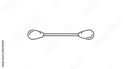 Foto Simple Line Drawing of a Double Ended Dildo.