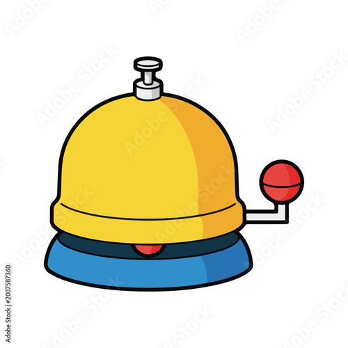 Hotel Service Call Bell Vector Icon Illustration