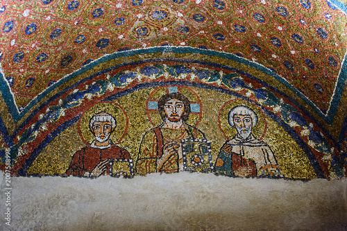  Christ with Tonsured Saints in the Chapel of San Zeno, Rome