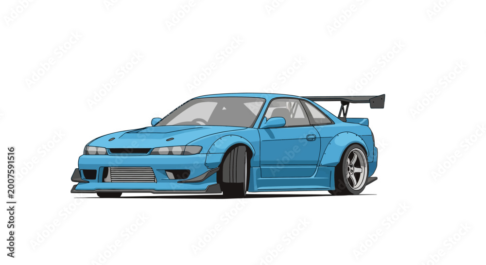 Fototapeta premium Red Formula 1 Race Car Illustration for Sporting Events