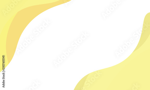 Abstract Yellow Fluid Wave Background with Soft Organic Shapes