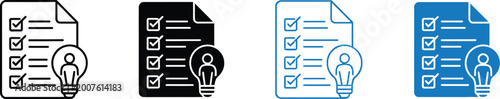Photography Logical conclusion icon set multiple style vector icons with reasoning logic ana