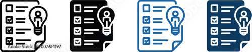 Photography Logical conclusion icon set multiple style design featuring reasoning analysis d