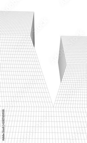 Modern architecture. Building concept sketch.