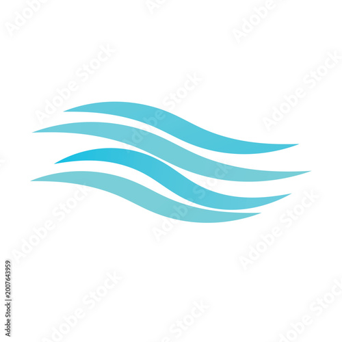 Free Download Water wave icon isolated on white background. Flat water wave icon for web site, backdrop and logo template. vector illustration, eps 10 - GFXLoad