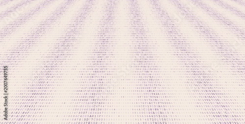 Data Clusters - Minimalist Binary Grid with Shifting Tonal Density. Perspective.